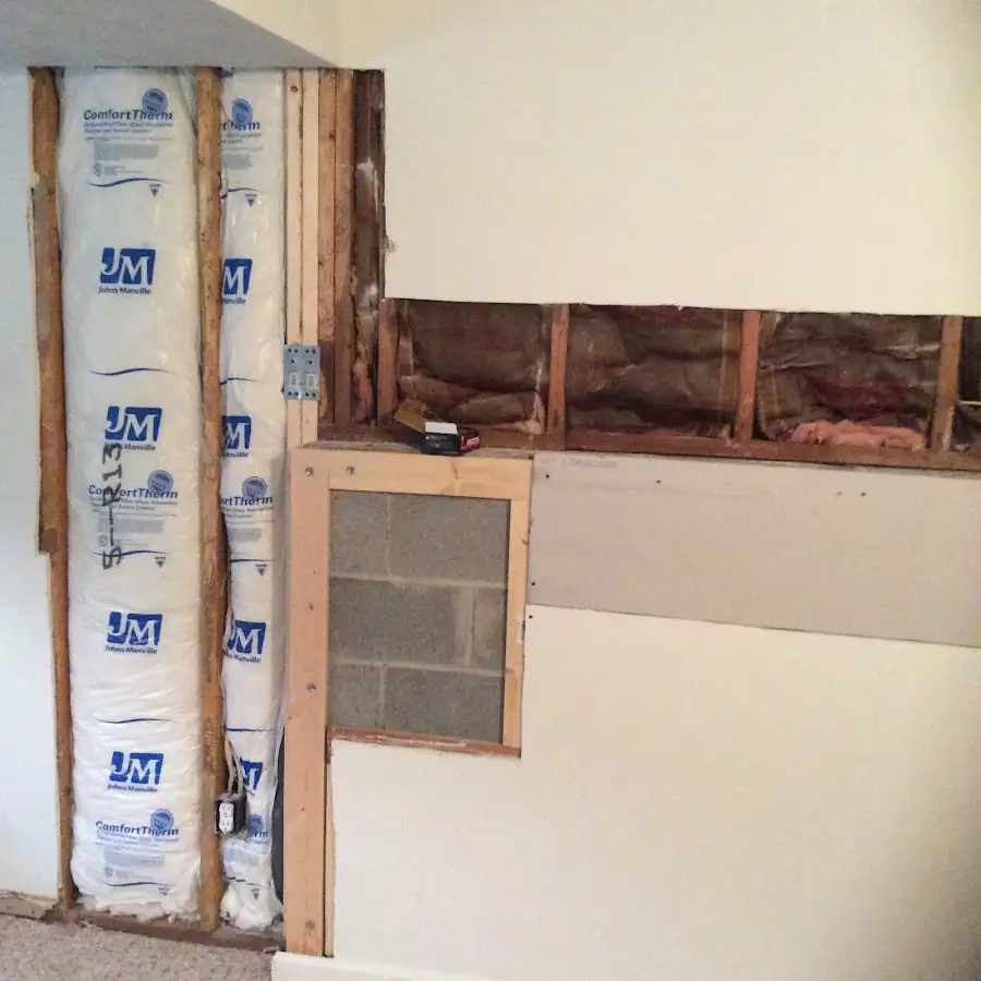 Wall insulation replacement during Contents Cleaning & Restoration in Bethesda